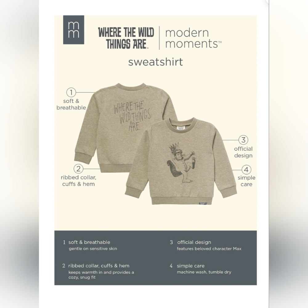 👹WHERE THE WILD THINGS ARE by Modern Moments 18 mon Unisex - Picture 3 of 5